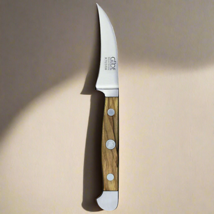 ALPHA OLIVE | Pairing Knife 2.36&quot; | Forged Steel / Olive wood handle