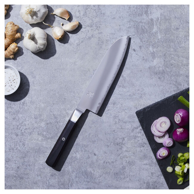 MIYABI 4000 FC 7-Inch Santoku Knife – Black Handle