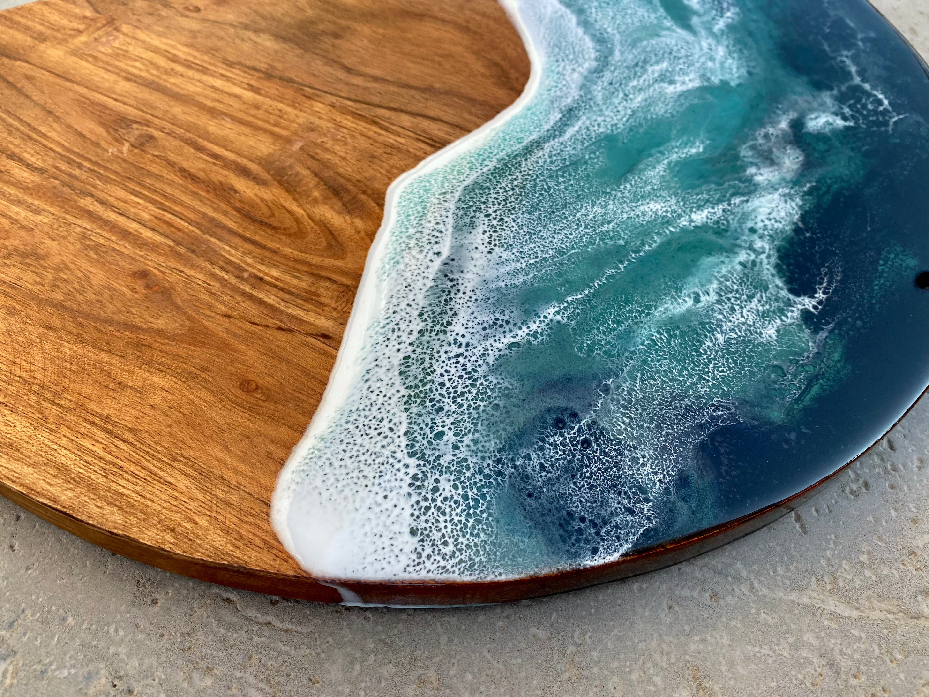 Round Charcuterie Board with Handle