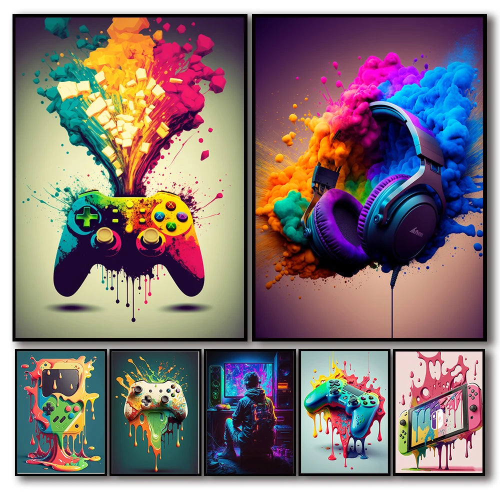 Colorful Canvas Gaming Poster