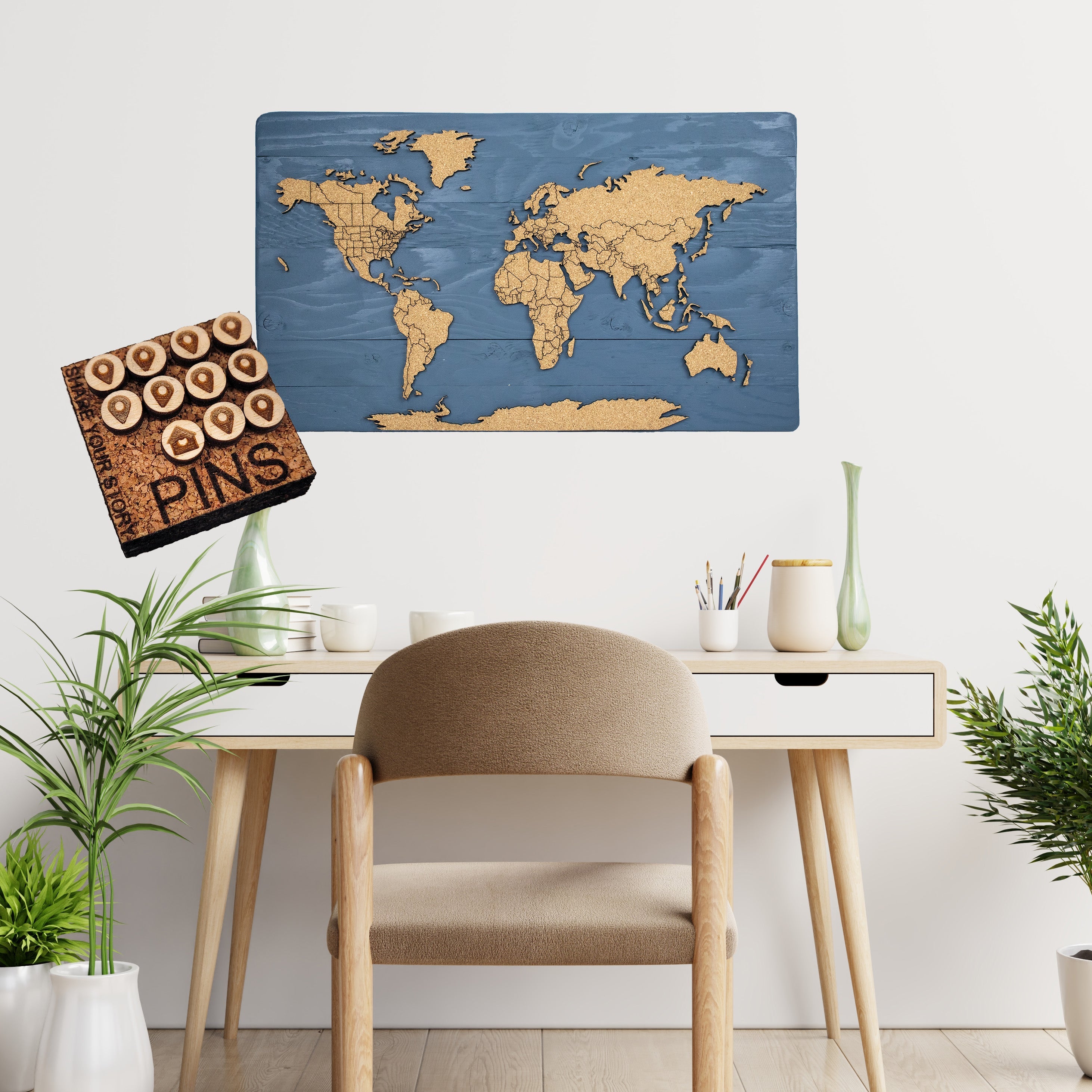Map Pin Sets | Wood | 10 Units