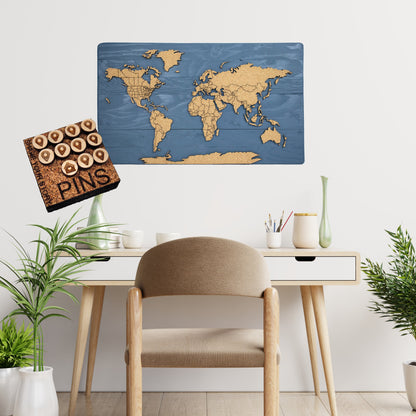 Map Pin Sets | Wood | 10 Units