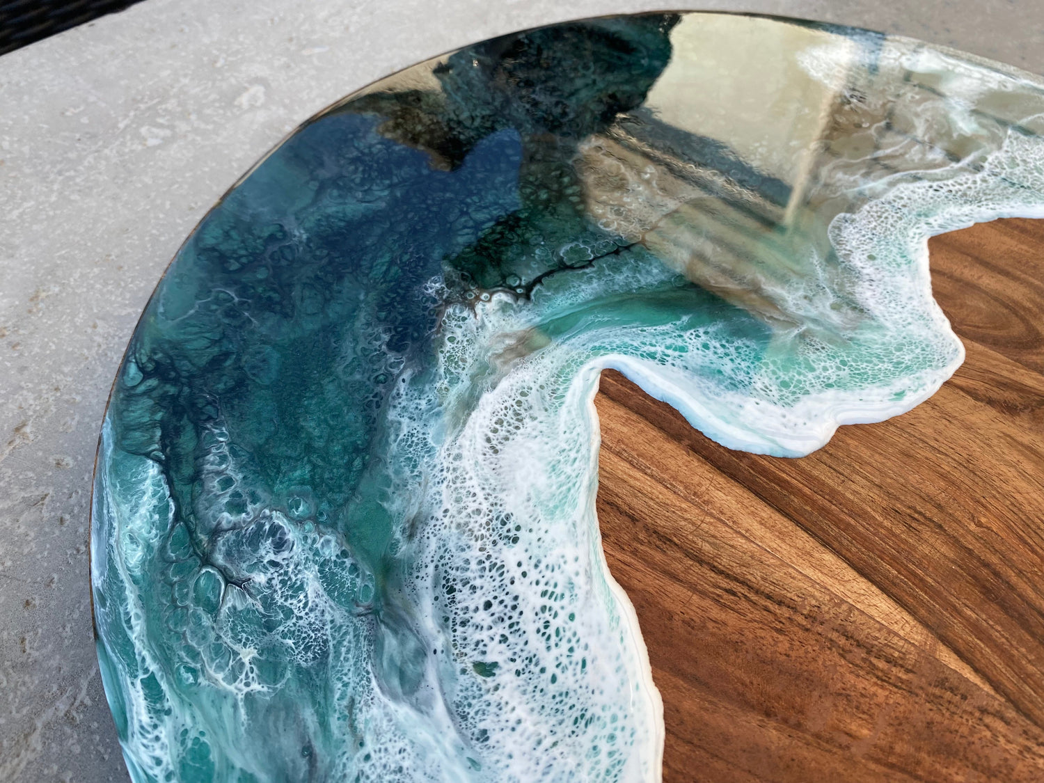 Round Charcuterie Board with Handle