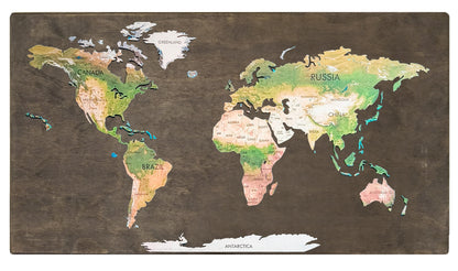 Geo Optic Labelled Push Pin Map | 36 x 20