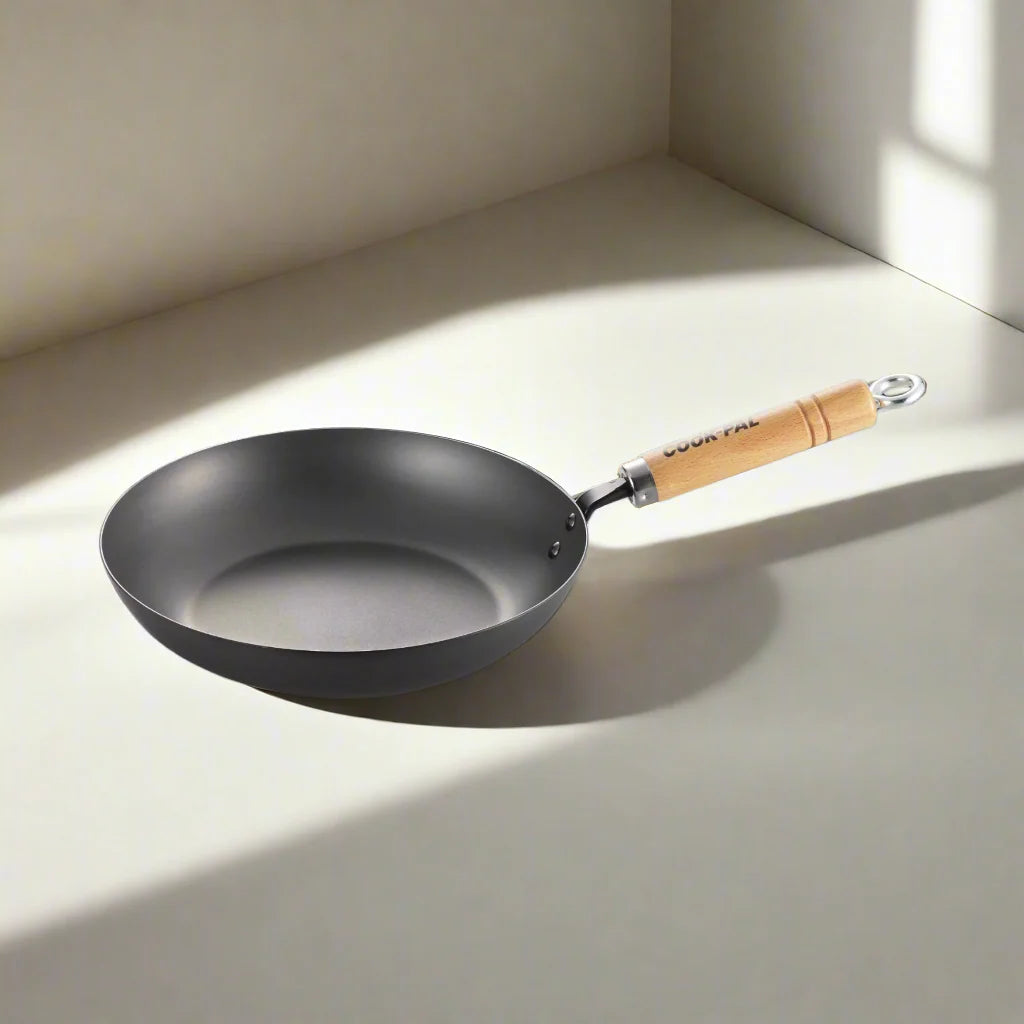 Yoshikawa Cook-Pal Ren Japanese Carbon Steel Frying Pan 24cm | Made in Japan