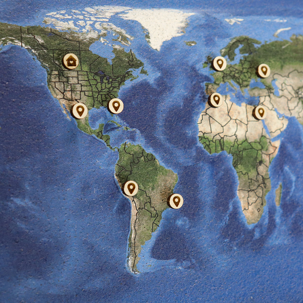 Map Pin Sets | Wood | 10 Units