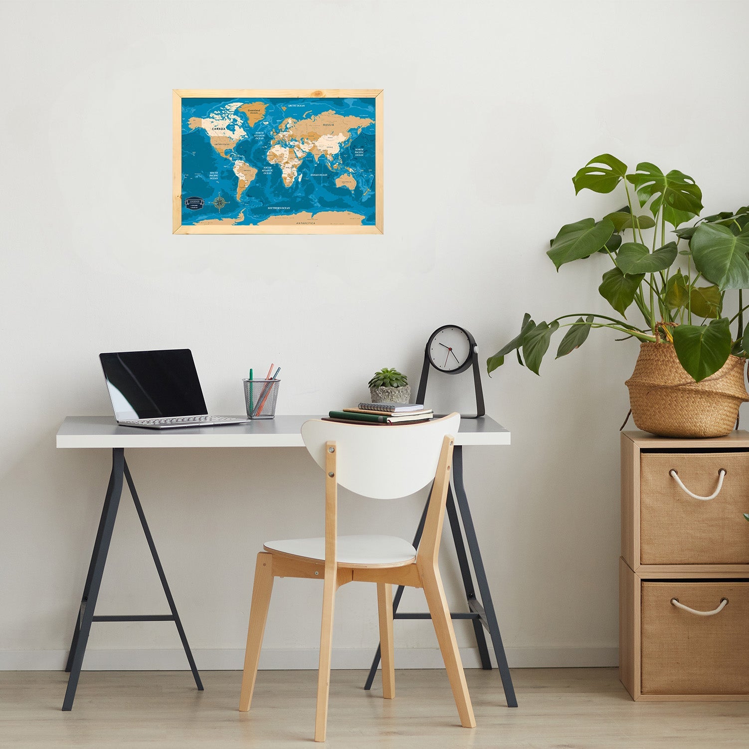 Globetrotter Cork Pin Map | 18 x 12 Framed | 10, 20, Single Units