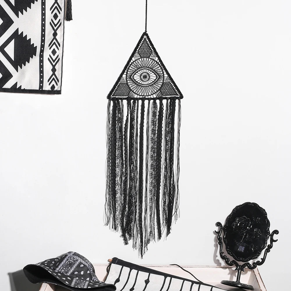 Large Black Evil Eye Dreamcatcher Wall Hanging