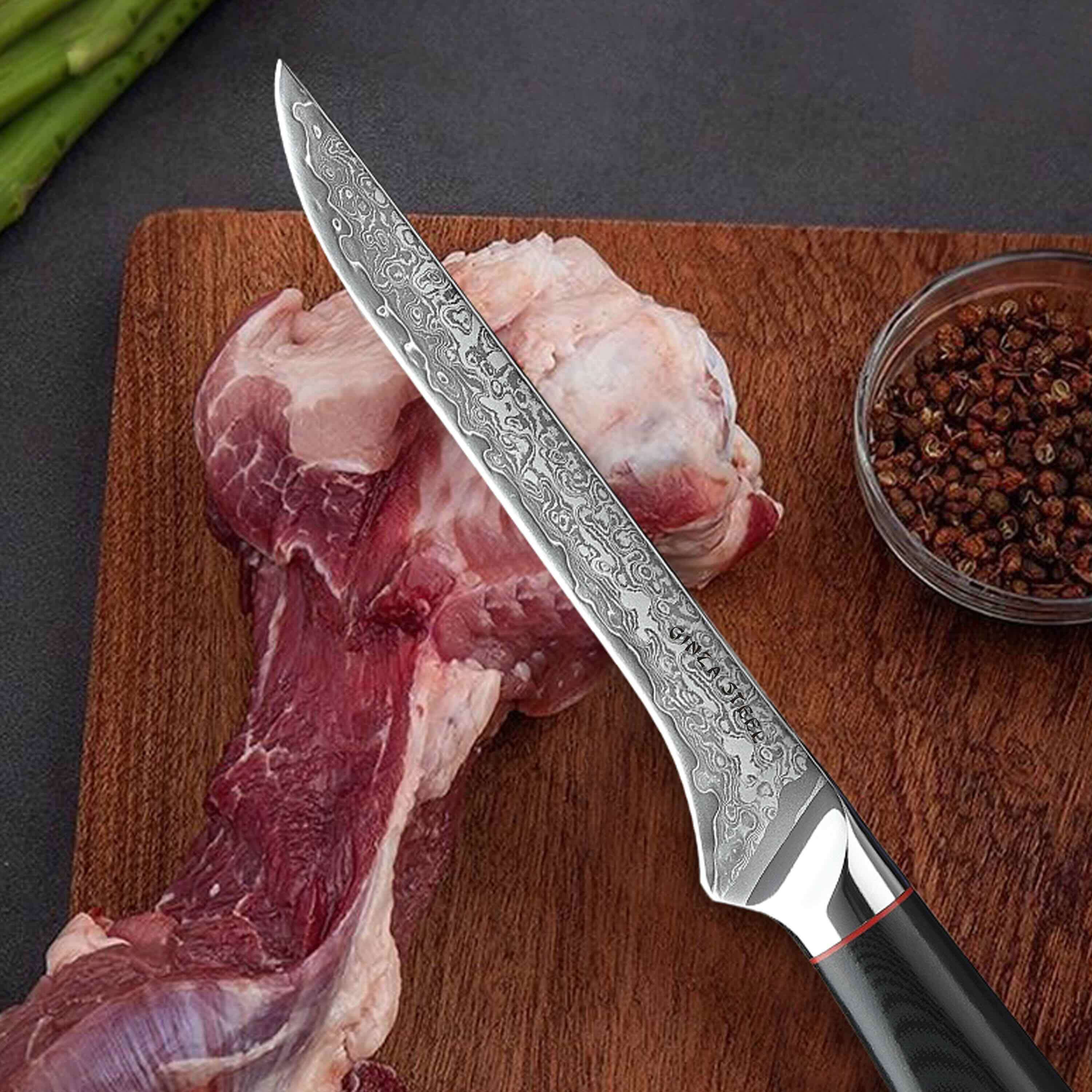 HAGAKURE 14 | Boning Knife 5.5&quot; Damascus AUS 10 Steel