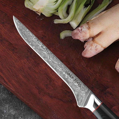 HAGAKURE 14 | Boning Knife 5.5&quot; Damascus AUS 10 Steel