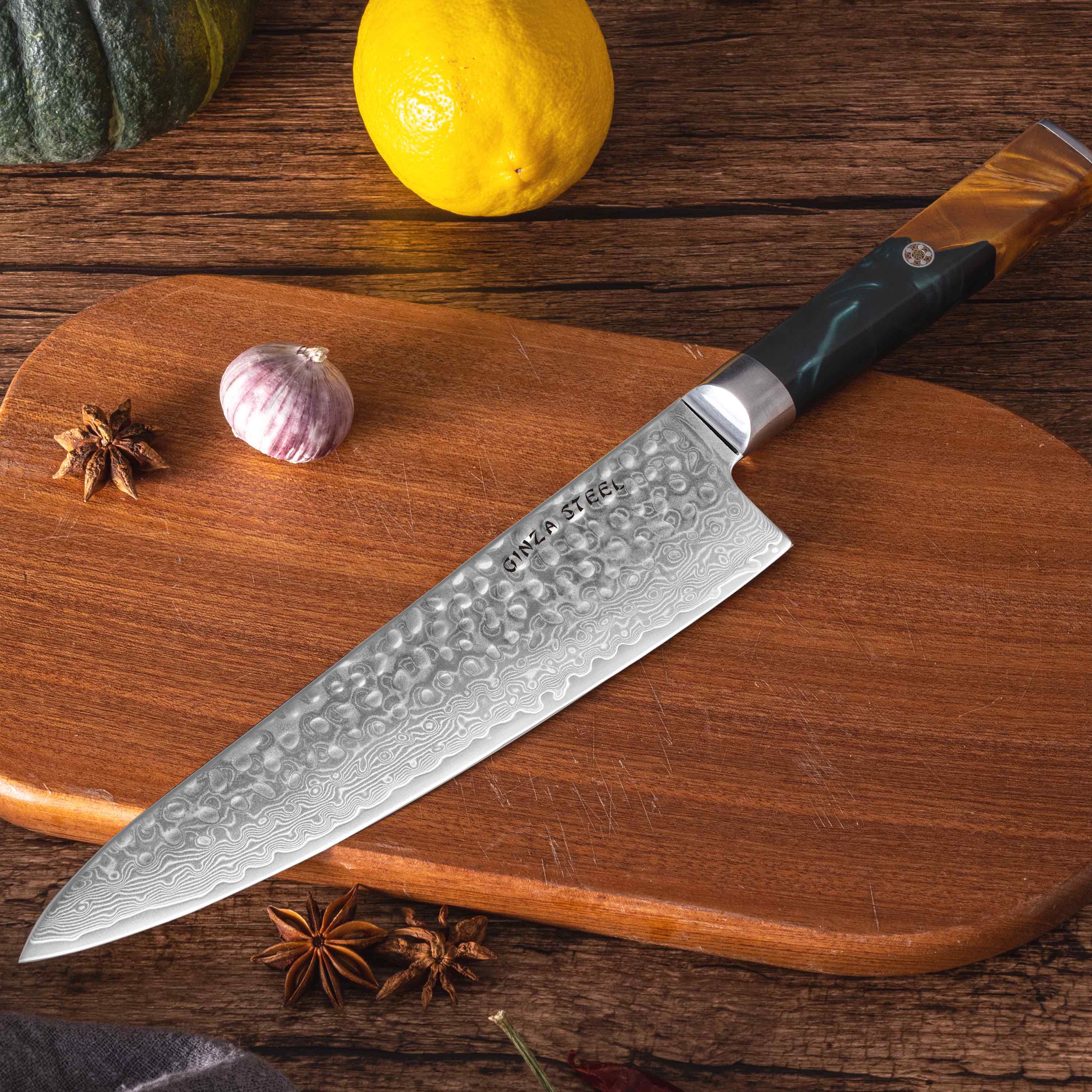 Kaze Katana |  Chef Knife 8&quot; Damascus VG10 Steel 67 layer