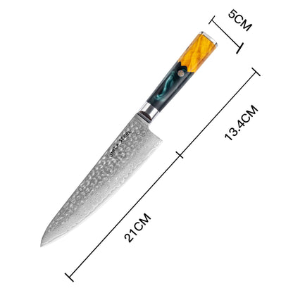 Kaze Katana |  Chef Knife 8&quot; Damascus VG10 Steel 67 layer