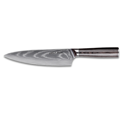 LUCIA 20 | Chef Knife 8Cr18Mov Steel Core / Pakka wood handle