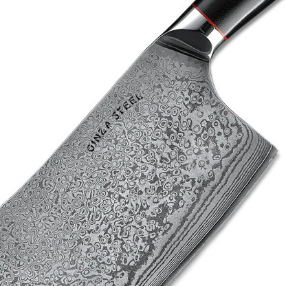 HAGAKURE Y | Chopping Knife 7&quot; Damascus AUS 10 Steel