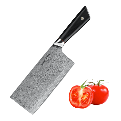 HAGAKURE X | Cleaver Knife 7&quot; Damascus AUS 10 Steel