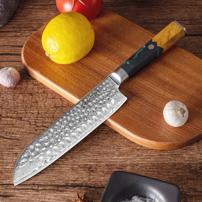 Kaze Katana 7″ Santoku Knife | Damascus Steel by Ginza Steel