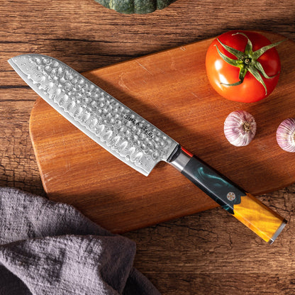 Kaze Katana 7″ Santoku Knife | Damascus Steel by Ginza Steel