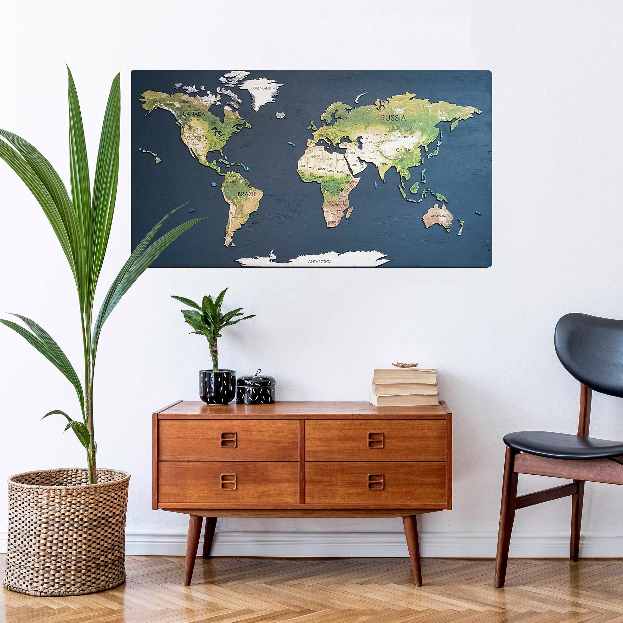 Geo Optic Labelled Push Pin Map | 44 x 24