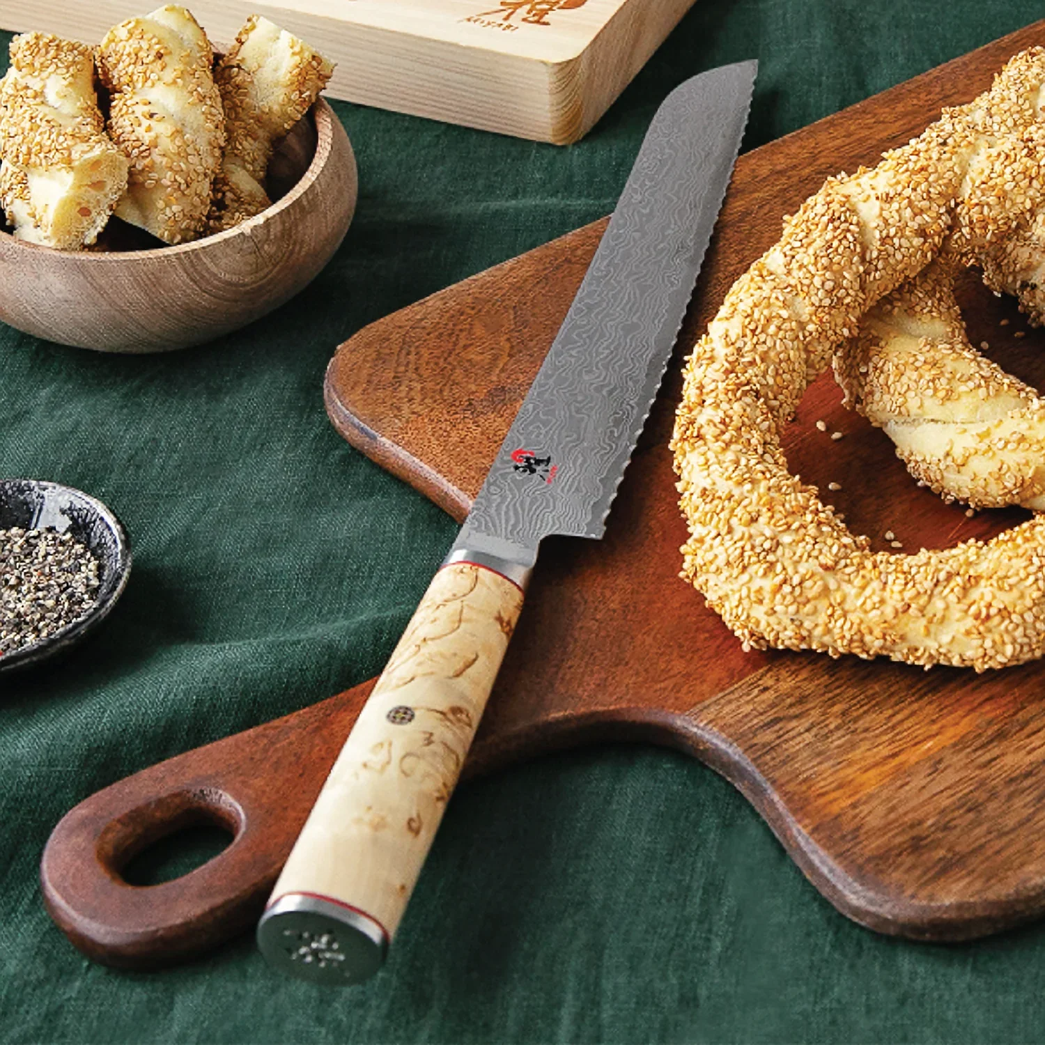 MIYABI 5000 MCD - 9-inch - Bread knife, brown