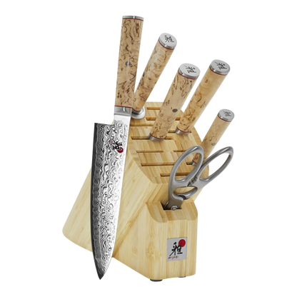 MIYABI 5000 MCD - 7 Piece, Knife block set, brown