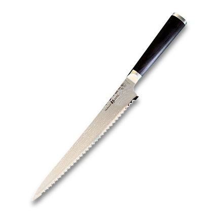 Miyako SUS 240mm Bread Slicer | 33 Layer Damascus Steel Blade  – Made in Japan