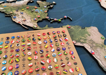 Geo Optic Labelled Push Pin Map | 44 x 24