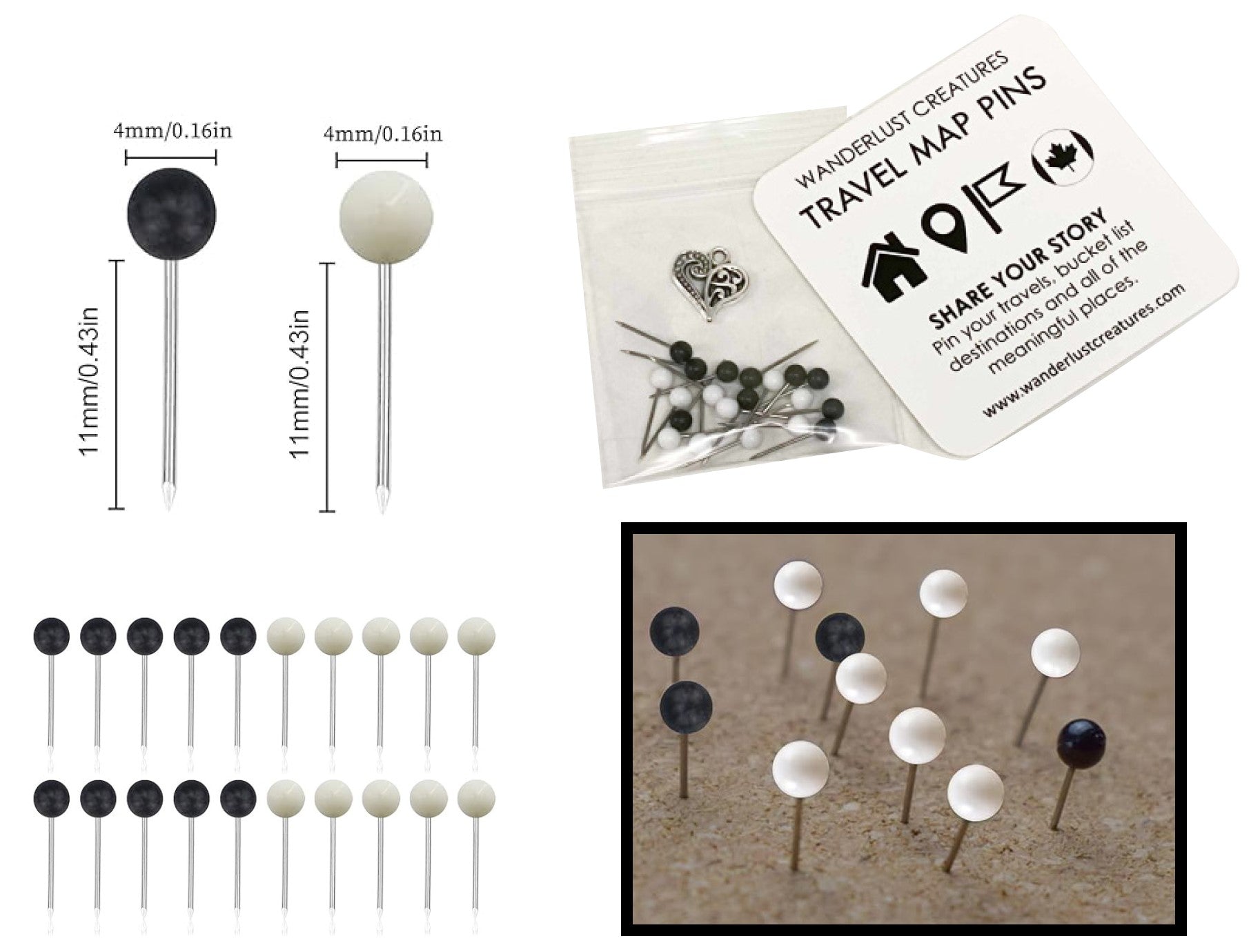 Map Pin Sets | Minimalist | 25 Units