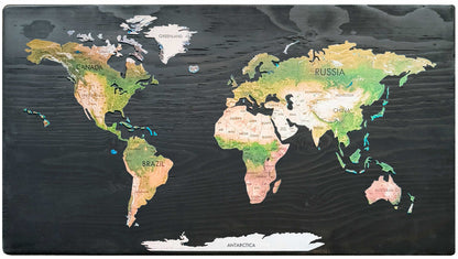Geo Optic Labelled Push Pin Map | 44 x 24