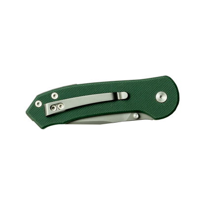 Quick Clip Folding Knife - 14C28N Steel, Military Green G10