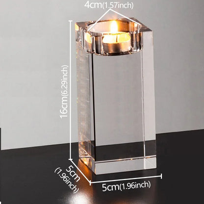 Clear Crystal Tealight Candle Holder