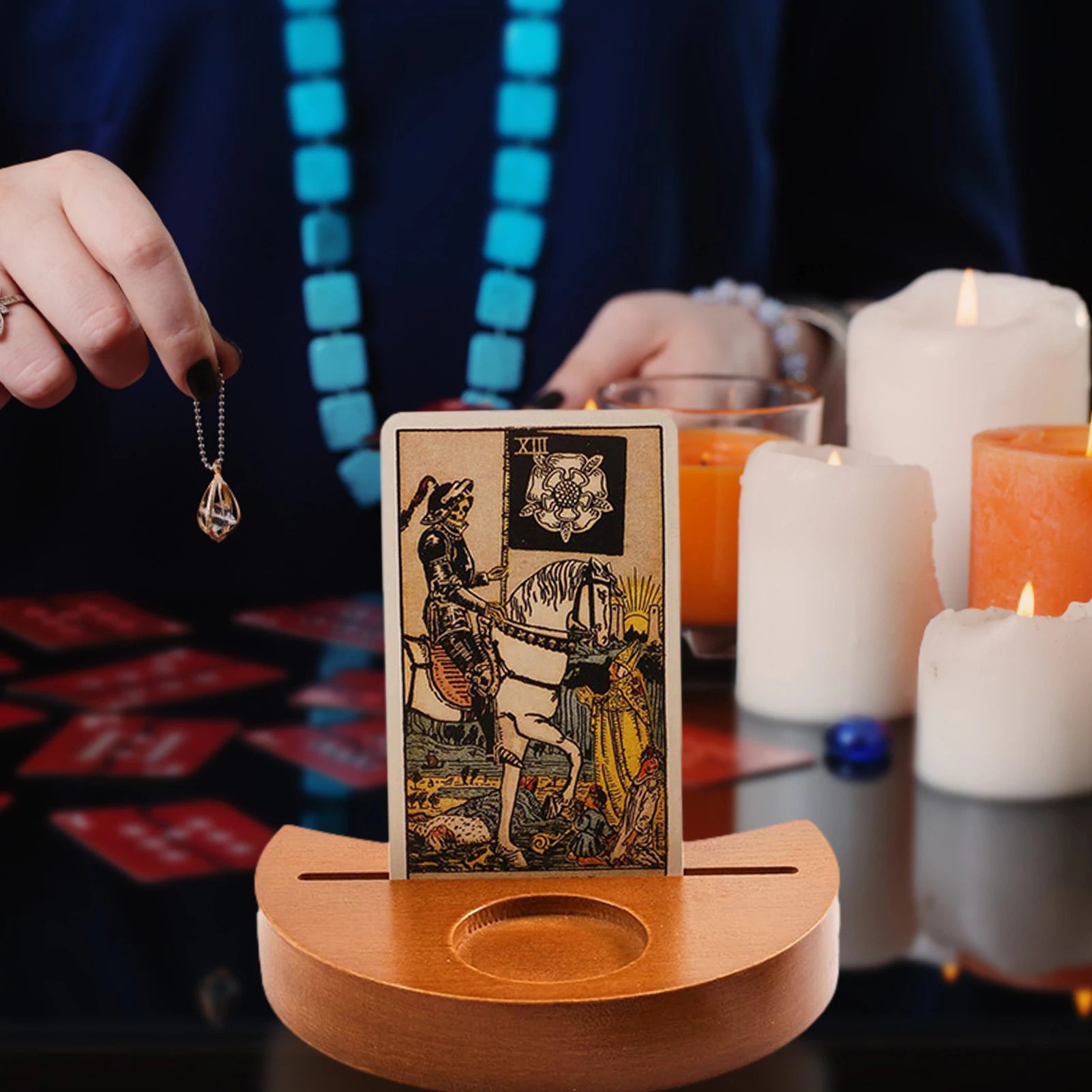 Wooden Tarot Card Display Stand