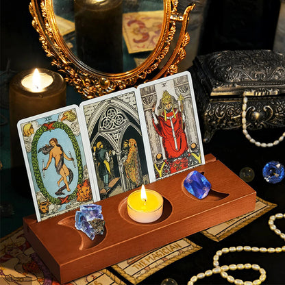 Wooden Tarot Card Display Stand