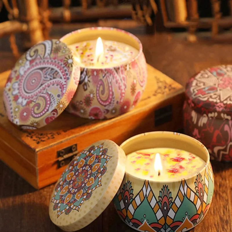 Islamic Arabian Scented Candle – Jasmine &amp; Rose Aromatherapy Jar