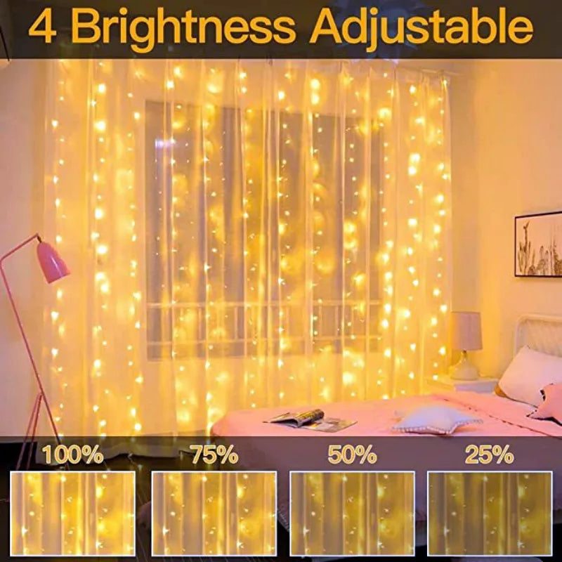 Multicolor LED Curtain Fairy Lights
