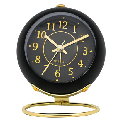 1pc minimalist metal quartz alarm clock, desktop silent clock, macaron color scheme more suitable for home and office decoration