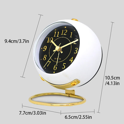 1pc minimalist metal quartz alarm clock, desktop silent clock, macaron color scheme more suitable for home and office decoration