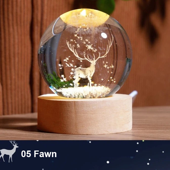Milky Way Solar System Crystal Ball LED Night Light