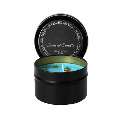 Crystal Soy Wax Scented Candle in High-End Iron Tin