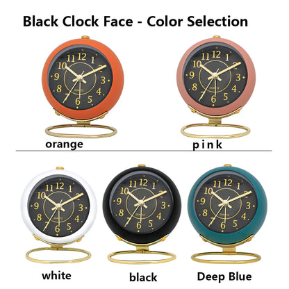 1pc minimalist metal quartz alarm clock, desktop silent clock, macaron color scheme more suitable for home and office decoration