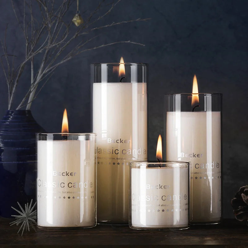 Glass Cylinder Candle Holder
