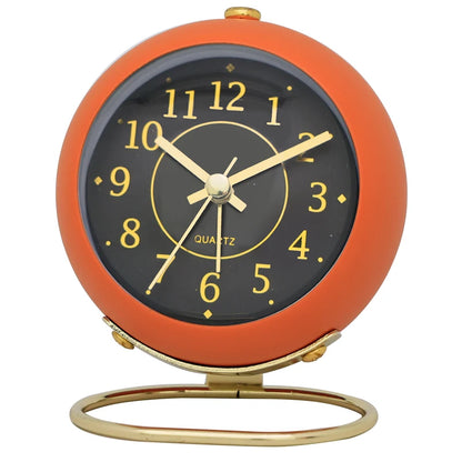 1pc minimalist metal quartz alarm clock, desktop silent clock, macaron color scheme more suitable for home and office decoration
