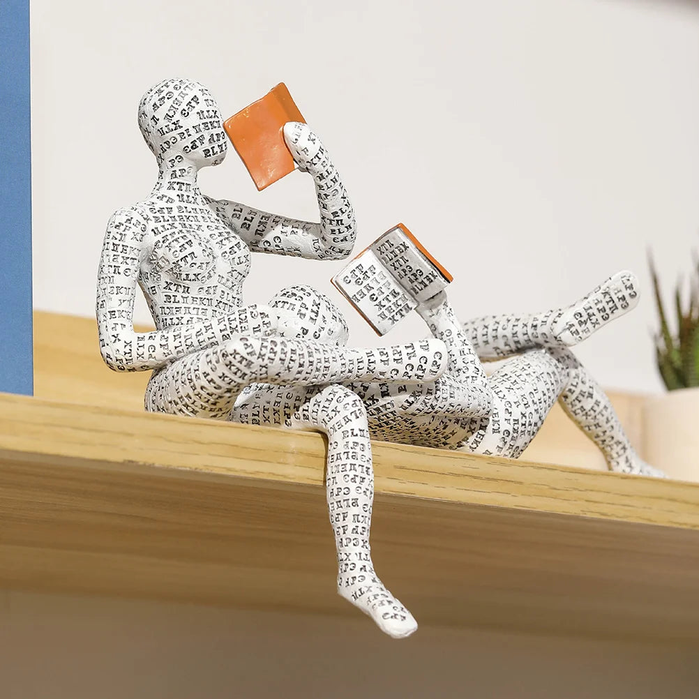 Reading Woman Resin Sculpture