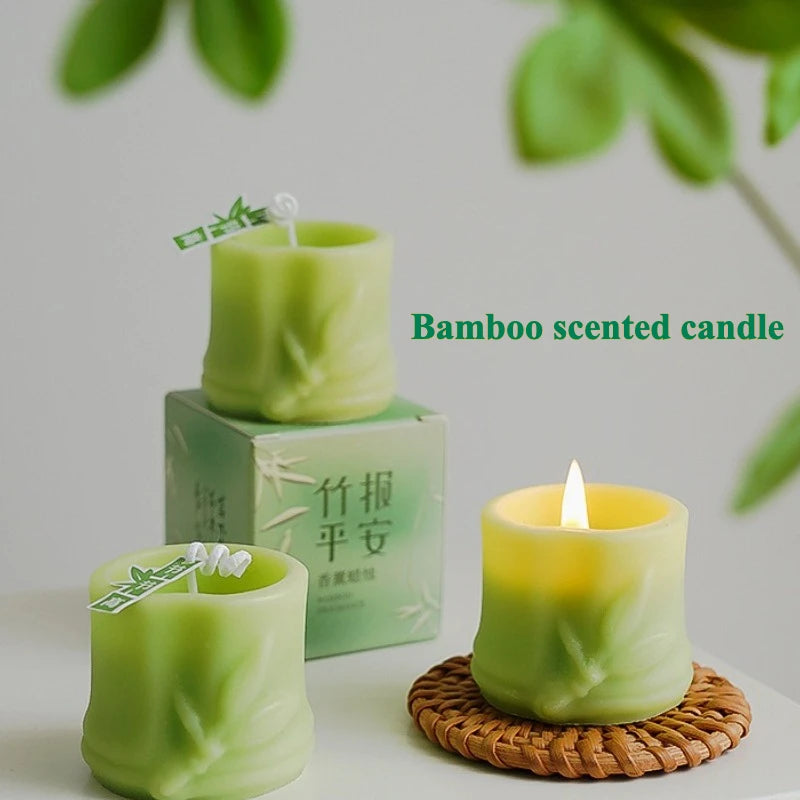 Homemade Natural Plant Bamboo Scented Candle