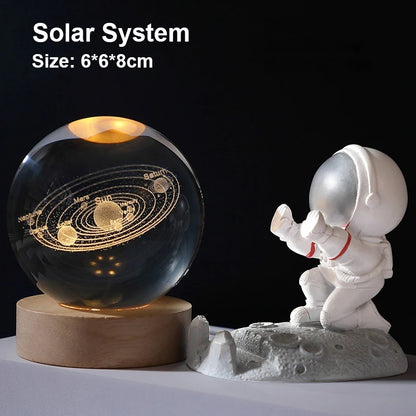 Milky Way Solar System Crystal Ball LED Night Light