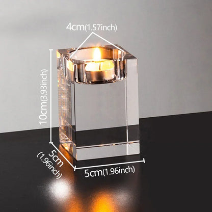 Clear Crystal Tealight Candle Holder