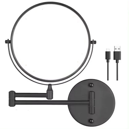 8&quot; USB Rechargeable Wall-Mounted LED Makeup Mirror
