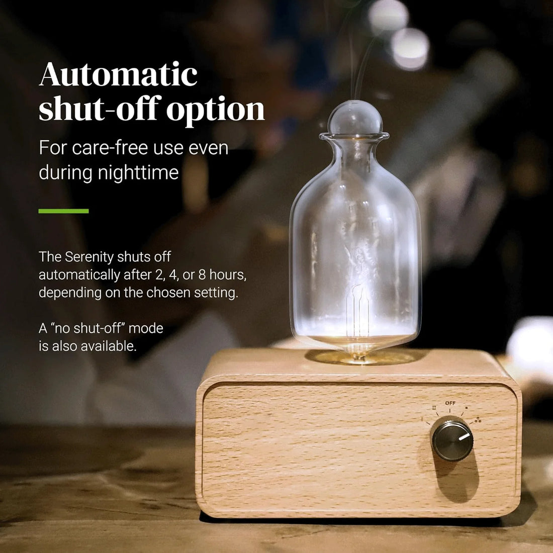 Wood &amp; Glass Nebulizing Essential Oil Diffuser