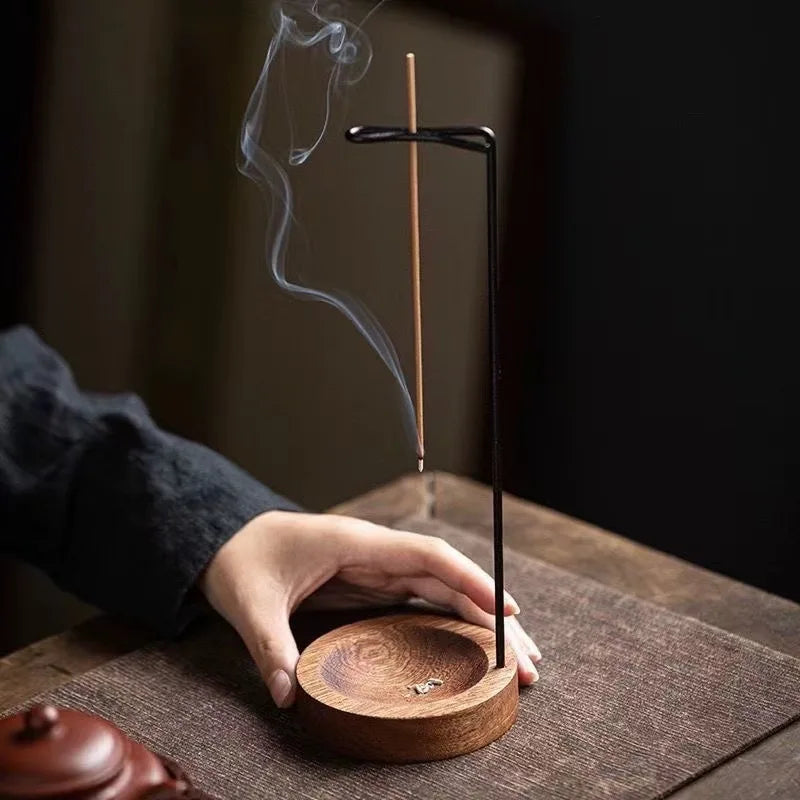 Upside Down Wooden Incense Burner