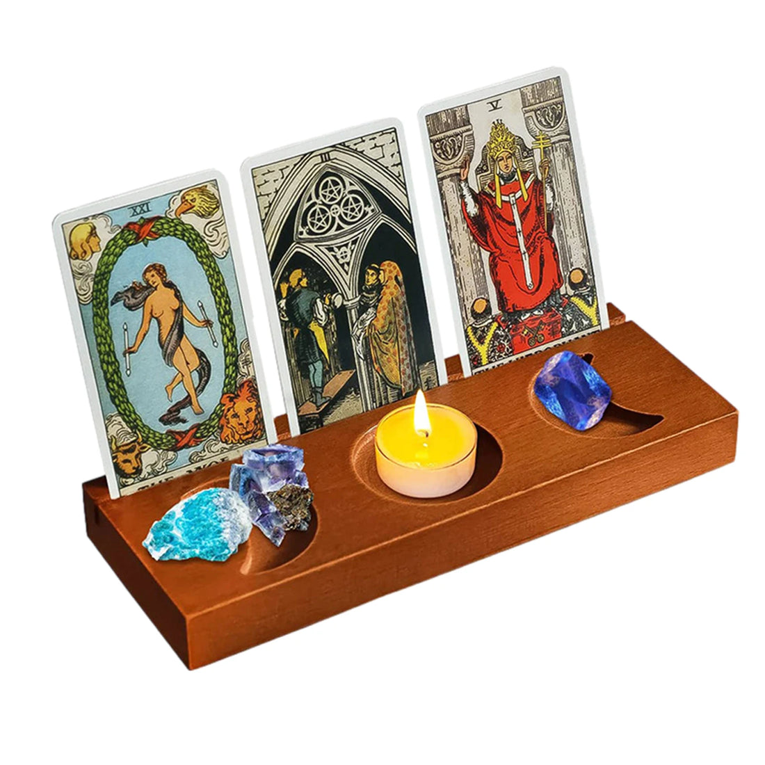 Wooden Tarot Card Display Stand