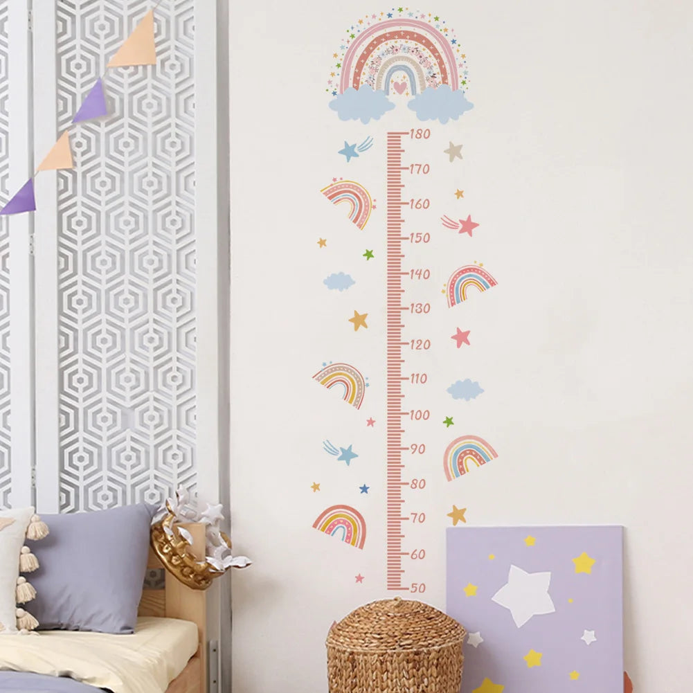Rainbow Height Chart Wall Sticker